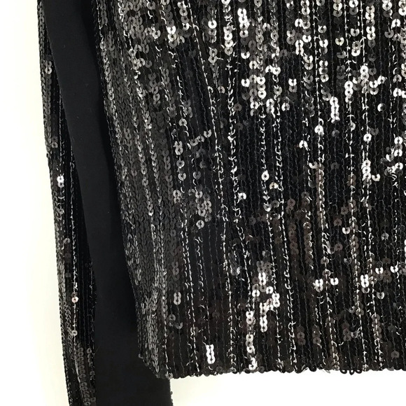 Cache Women’s Cropped Sequined Jacket Stretch Party Holiday NWT Size Large - Picture 7 of 11